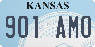 KS license plate 901AMO