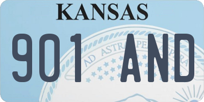 KS license plate 901AND