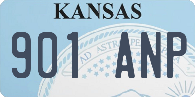 KS license plate 901ANP