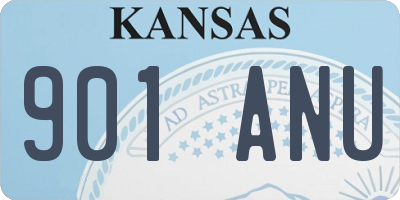 KS license plate 901ANU