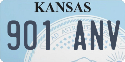 KS license plate 901ANV