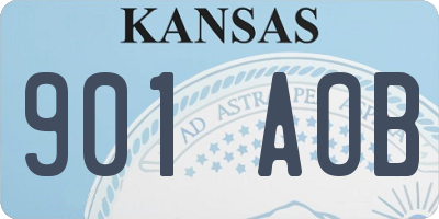 KS license plate 901AOB