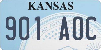KS license plate 901AOC