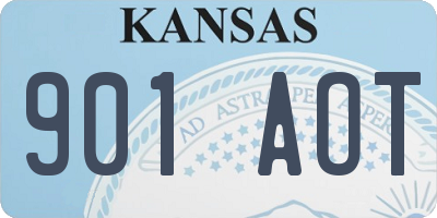 KS license plate 901AOT