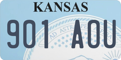 KS license plate 901AOU