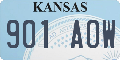 KS license plate 901AOW