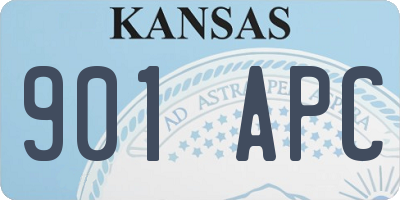 KS license plate 901APC