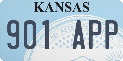 KS license plate 901APP