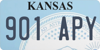 KS license plate 901APY