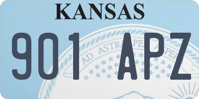 KS license plate 901APZ