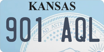 KS license plate 901AQL