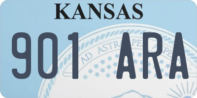 KS license plate 901ARA