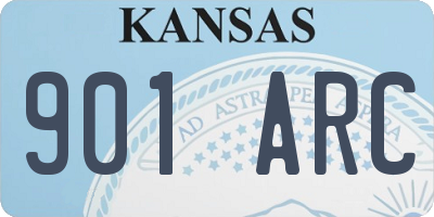 KS license plate 901ARC