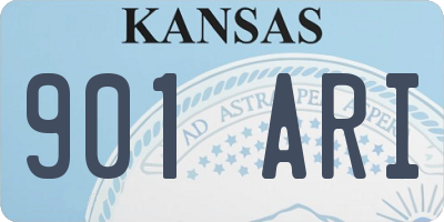 KS license plate 901ARI