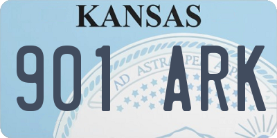 KS license plate 901ARK