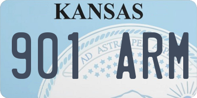 KS license plate 901ARM