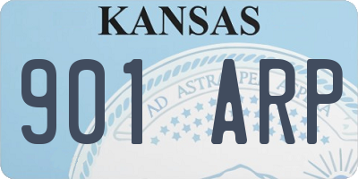 KS license plate 901ARP