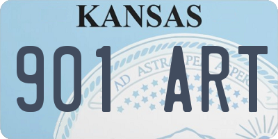 KS license plate 901ART