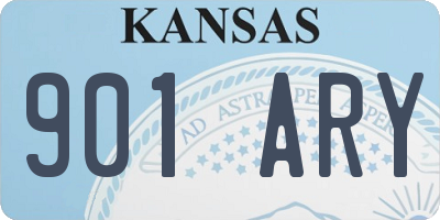 KS license plate 901ARY