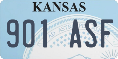 KS license plate 901ASF