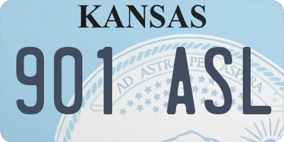KS license plate 901ASL