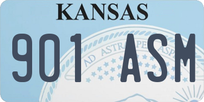 KS license plate 901ASM