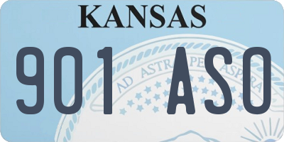 KS license plate 901ASO