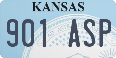 KS license plate 901ASP