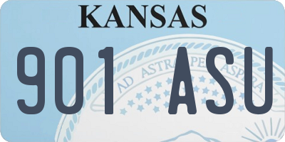 KS license plate 901ASU