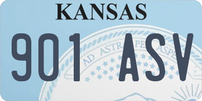 KS license plate 901ASV
