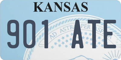 KS license plate 901ATE