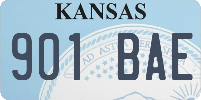 KS license plate 901BAE