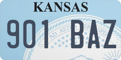 KS license plate 901BAZ