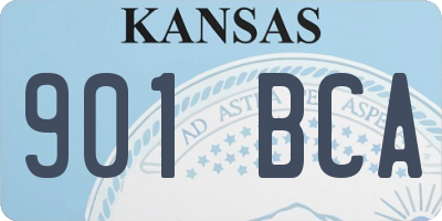 KS license plate 901BCA