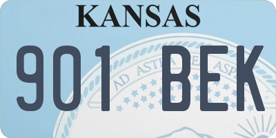 KS license plate 901BEK