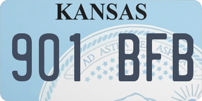 KS license plate 901BFB