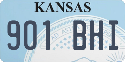 KS license plate 901BHI