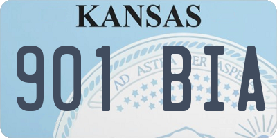 KS license plate 901BIA
