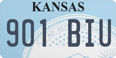 KS license plate 901BIU