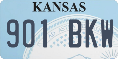 KS license plate 901BKW