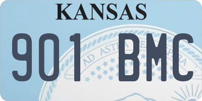 KS license plate 901BMC