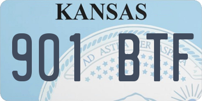 KS license plate 901BTF