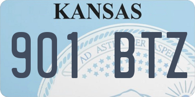 KS license plate 901BTZ