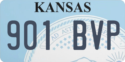 KS license plate 901BVP