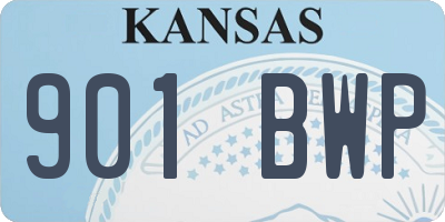 KS license plate 901BWP