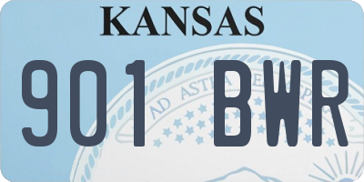 KS license plate 901BWR