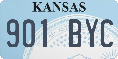 KS license plate 901BYC