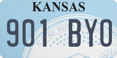KS license plate 901BYO