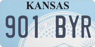 KS license plate 901BYR