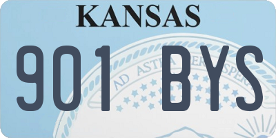 KS license plate 901BYS
